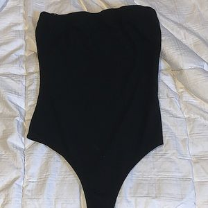 BLACK Strapless Bodysuit